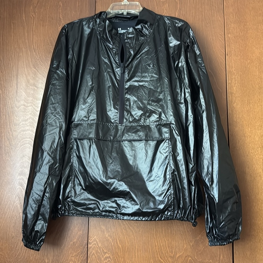 Under Armour Storm Metallic Black Windbreaker Jacket EUC Sz XL - Picture 3 of 10